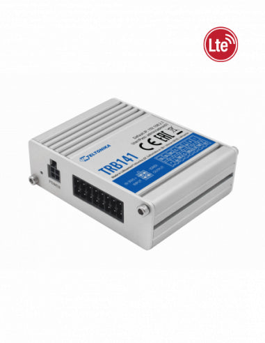 Teltonika Industrial Digital I/O+USB to LTE IoT Gateway, 1 x Mini SIM, 1 x SMA (for LTE), 16+2 Configurable x I/O, 9-30V DC In, Micro-USB, TTK-TRB141