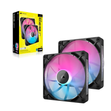 Load image into Gallery viewer, CORSAIR RX Series, iCUE LINK RX140; 140mm Fan; Dual Pack, Noise level (high speed): 36 dB, Maximum airflow: 94.7 cfm, Product colour: Black
