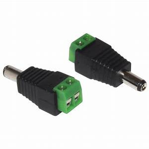 DC Power Plug with Screw Terminals, 5.5mm Jack - Male type, 5.5mm Outer Diameter 2.1mm Inner Diameter DC Jack, Power Adapters & Chargers, CT-dc-ST