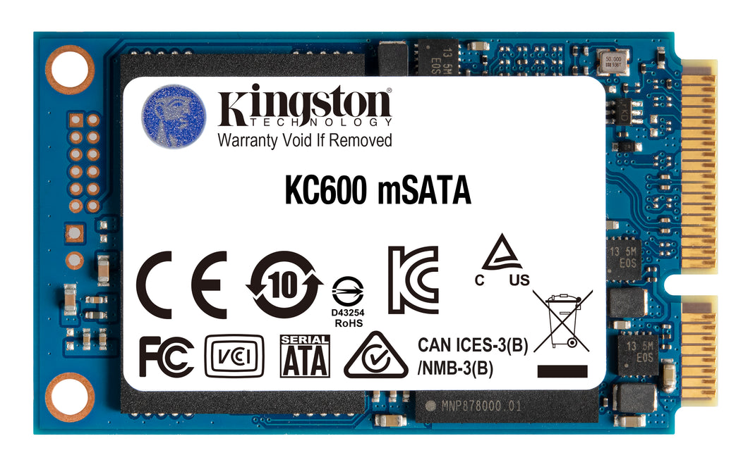 Kingston 512G Ssd Kc600 Sata3 mSATA Memory Module SKC600MS/512G