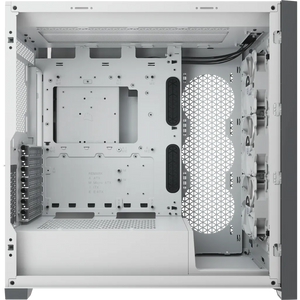 Corsair iCUE 5000X RGB Tempered Glass Mid-Tower PC CASE, White, Supported HDD sizes 3.5", SSD form factor 2.5", Width 245mm, Depth 520mm, Height 520mm