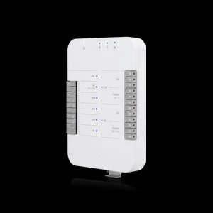 Ubiquiti UniFi Access Control Hub, 2 x Lock terminals, 2 x Aux terminals, 4 x Additional inputs, power using PoE++, Powered by 802.3bt (PoE++) switch