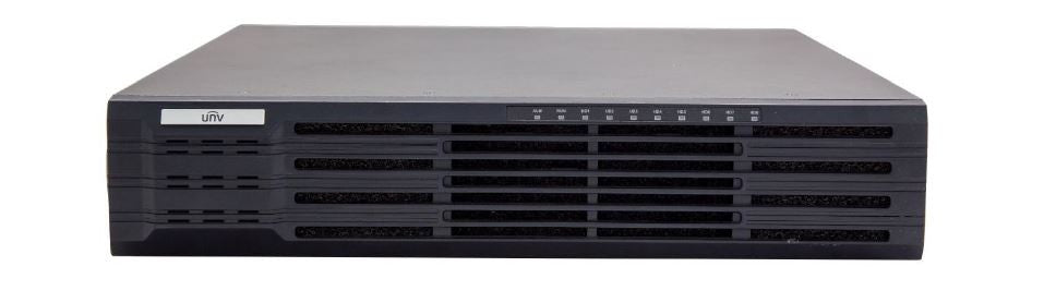 UNV - H.265 - 64 Channel NVR with 8 Hard Drive Slots - PRIME Series, Uniview NVR - 320 Mbps Incoming Bandwidth, Hard Drives Not Incl, Smart Analytics