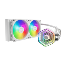 Load image into Gallery viewer, Cooler Master MasterLiquid 240 ATMOS White AIO Liquid Cooler White
