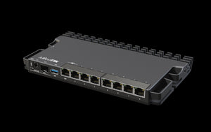 MikroTik RB5009UG+S+IN Heavy Duty Router with 7x 1GB ports, 1x 2.5GB port and 1x 10G SFP+ port - 4 x 1.4GHz CPU, 1GB DDR4 RAM, RouterOS L5, 802.3af/at