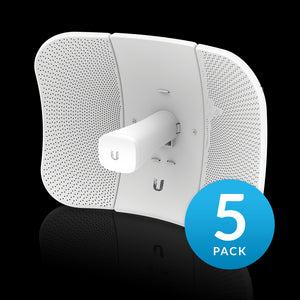 Ubiquiti UISP airMAX LiteBeam 5AC Gen2, 5 pack, includes POE, 23dBi antenna and dedicated WiFi radio for setup via UMobile APP, AirMax 5GHz Radios