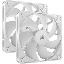 Load image into Gallery viewer, CORSAIR RS140 140mm PWM Fans Dual Pack, Noise level (high speed): 36 dB, Maximum airflow: 95.5 cfm, 330 RPM, 1700 RPM max, Product colour: White
