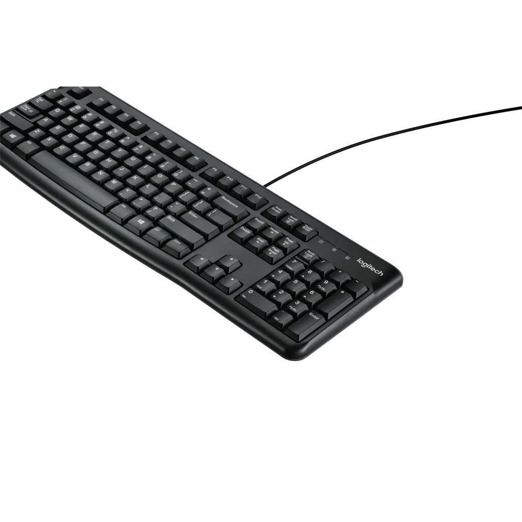 Logitech K120 Corded Keyboard - LOGI Keyboard plug and play USB connection spill resistance - 920-002508