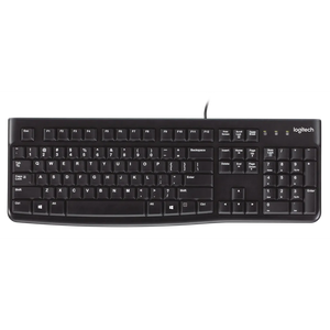 Logitech K120 Corded Keyboard - LOGI Keyboard plug and play USB connection spill resistance - 920-002508