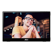 Load image into Gallery viewer, AOC-16T3E Portable Monitor USB-C Powered | 15.6-inch | IPS Full HD (FHD) 1920 x 1080 Display Resolution |USB-C Powered × 2 | Carry case | Pivot | VESA
