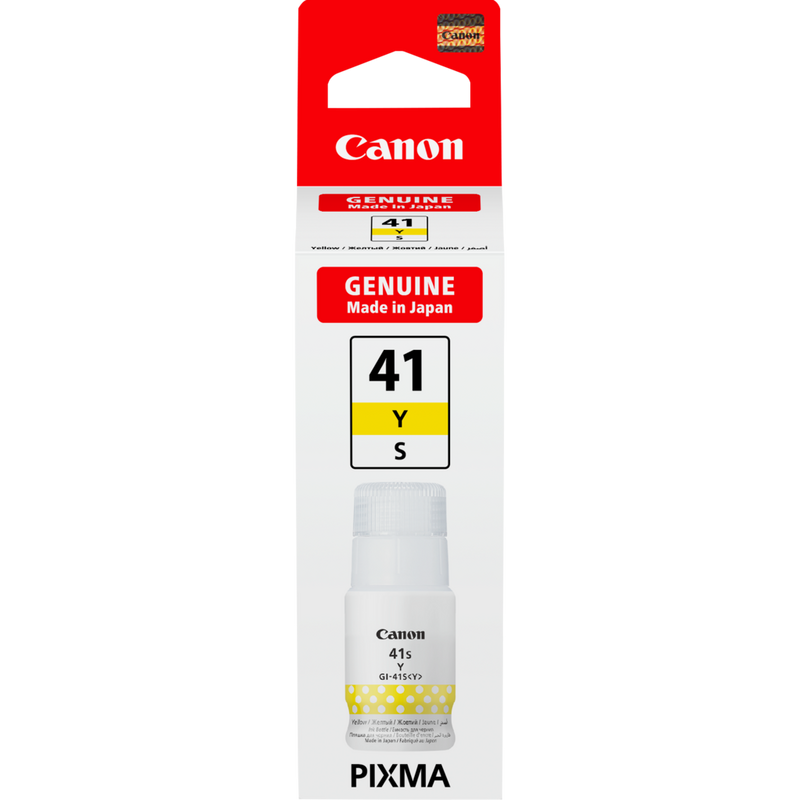 Canon Gi-41S Ink Bottle (Yellow) Compatible With Y-G1420/ G2420/ G2430/ G2470/ G3420/ G3430/ G3470 - Page Yield 4,400 Pages 5876C001Aa