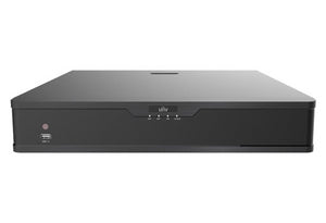 UNV Ultra H.265 32 Channel NVR with 4 Hard Drive Slots & 16 PoE Ports, Easy Series, 160Mbps Incoming Bandwidth, Hard Drives Not Incl, Smart Analytics