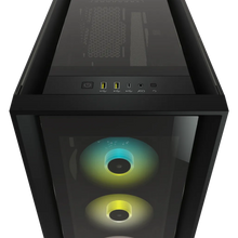 Load image into Gallery viewer, Corsair iCUE 5000X RGB Tempered Glass Mid-Tower PC CASE; Black
