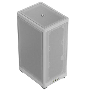 Corsair 2000D Airflow ITX-Tower PC CASE; White; Slim fans/SF PSU only, Width: 200 mm, Depth: 271 mm, Height: 458 mm