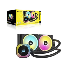 Load image into Gallery viewer, Corsair iCUE Link H100i RGB Liquid CPU Cooler - QX120 RGB Fans - 240mm Radiator - Fits Intel LGA 1700; AMD AM5 - Hub Included
