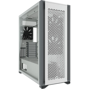 Corsair 7000D Airflow Tempered Glass Full Tower PC CASE, White - 6x3.5''; 4x2.5'' - Up to 420mm Liquid Cooler, ATX