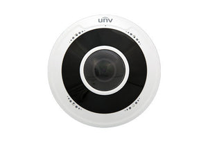 UNV Ultra H.265 5MP Vandal-resistant 360° Fisheye Fixed Dome, Uniview No Analytics, DC12V, PoE, IR 10m, 1.4mm, IP66, IK10, MicroSD 256GB, Built in Mic