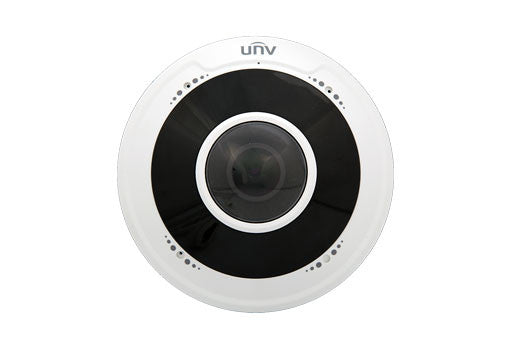 UNV Ultra H.265 5MP Vandal-resistant 360° Fisheye Fixed Dome, Uniview No Analytics, DC12V, PoE, IR 10m, 1.4mm, IP66, IK10, MicroSD 256GB, Built in Mic