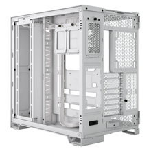 Load image into Gallery viewer, CORSAIR 6500X Mid-Tower Dual Chamber PC CASE, Tempered Glass, Compatible with reverse connector motherboards, Supports BTF, White
