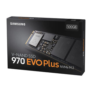 Samsung MZ-V7S500BW 970 EVO Plus 500GB NVMe SSD, Read Speed up to 3500 MB/s; Write Speed up to 3200 MB/s 300 TBW; 1.5 M Hr MTBF, Component for PC