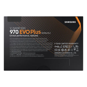 Samsung MZ-V7S500BW 970 EVO Plus 500GB NVMe SSD, Read Speed up to 3500 MB/s; Write Speed up to 3200 MB/s 300 TBW; 1.5 M Hr MTBF, Component for PC