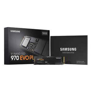 Samsung MZ-V7S500BW 970 EVO Plus 500GB NVMe SSD, Read Speed up to 3500 MB/s; Write Speed up to 3200 MB/s 300 TBW; 1.5 M Hr MTBF, Component for PC