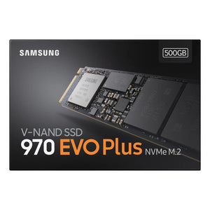 Samsung MZ-V7S500BW 970 EVO Plus 500GB NVMe SSD, Read Speed up to 3500 MB/s; Write Speed up to 3200 MB/s 300 TBW; 1.5 M Hr MTBF, Component for PC