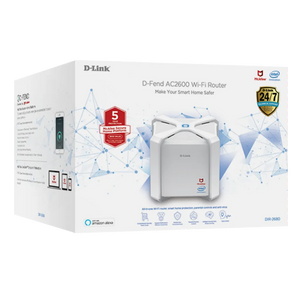 D-Link DIR-2680 Wireless AC2600 EXO MU-MIMO Wi-Fi Gigabit Router with 2 USB ports 2.0 + 3.0, Dual-band (2.4 GHz / 5 GHz), 10/100/1000 Mbit/s Ethernet