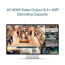 Load image into Gallery viewer, TP-Link VIGI NVR1008H-8P Channel PoE+ Network Video Recorder, Up to 8MP resolution, 8× Fast Ethernet Mbps PoE+ Port, PoE Power 53W,1× SATA(up to 10TB)
