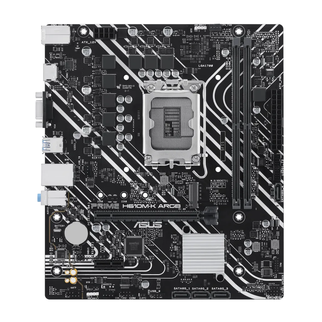 ASUS Motherboard LGA1700/12/13/14thGen/2xDDR5/M.2/4xSATA/ 1xPCIe4*16/1xPCIe3*1/ D-Sub/HDMII/PS2/6xUSB