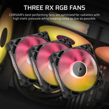 Load image into Gallery viewer, Corsair iCUE Link TITAN 360 RX RGB Liquid CPU Cooler – RX120 RGB Fans – Fits Intel LGA 1851/1700; AMD AM5/AM4 – iCUE Link System
