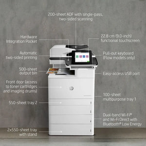 HP LaserJet Enterprise 700 Colour MFP M776Z Print, Copy, Scan, fax, Digital Send, Usb Access, 5-20 Users, Print Up To 46 Ppm Black/46 Ppm Color 3WT91A