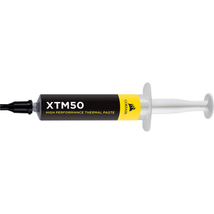 Corsair XTM50 High Performance Ultra-Low Thermal Impedance CPU/GPU Thermal Compound, Thermal conductivity: 5 W/m·K, Density: 2.7 g/cm³. Weight: 5 g