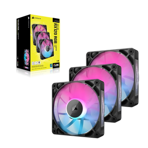 CORSAIR RX RGB Series; iCUE LINK RX120 RGB; 120mm Fan; Triple Pack, Noise level (high speed): 36 dB, Maximum airflow: 73.5 cfm, Product colour: Black