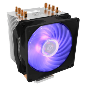 Cooler Master Hyper H410R RGB CPU Air Cooler, Width: 83.4 mm, Depth: 102 mm, Height: 136 mm, Product colour: Black, Silver