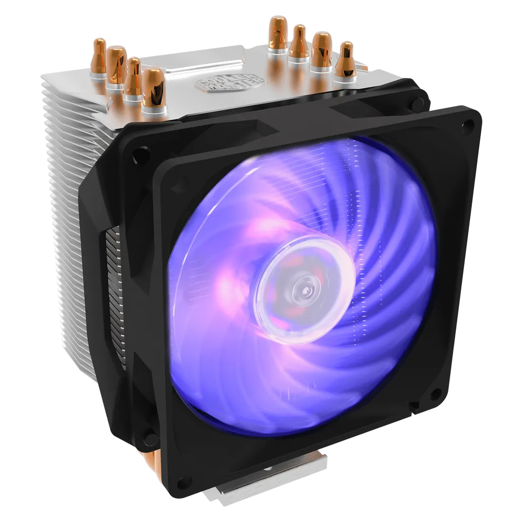 Cooler Master Hyper H410R RGB CPU Air Cooler, Width: 83.4 mm, Depth: 102 mm, Height: 136 mm, Product colour: Black, Silver