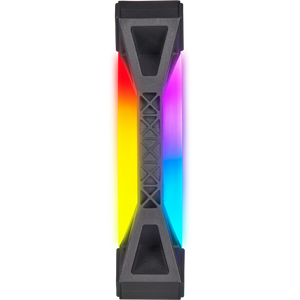 Corsair iCUE QL140 RGB 140mm PWM Dual Fan Kit with Lighting Node CORE, Fan diameter: 14 cm, Voltage: 6 - 13.2 V, Product colour: Black, Grey