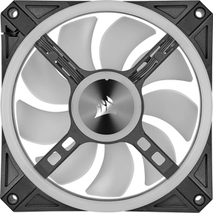 Corsair iCUE QL140 RGB 140mm PWM Dual Fan Kit with Lighting Node CORE, Fan diameter: 14 cm, Voltage: 6 - 13.2 V, Product colour: Black, Grey