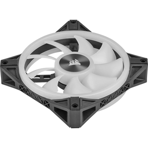 Corsair iCUE QL140 RGB 140mm PWM Dual Fan Kit with Lighting Node CORE, Fan diameter: 14 cm, Voltage: 6 - 13.2 V, Product colour: Black, Grey