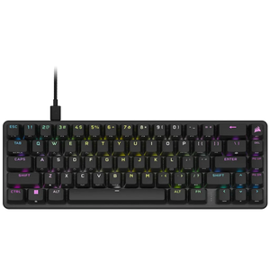 Corsair K65 Pro Mini RGB 65% Optical-Mechanical Gaming Keyboard, Corsair OPX switches, QWERTY, N-key rollover, RGB LED, 67 Keys, Product colour: Black