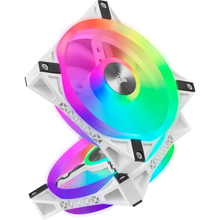 Load image into Gallery viewer, Corsair iCUE QL120 RGB 120mm PWM Triple Fan with Lighting Node CORE, White, Fan diameter: 12 cm, Voltage: 6 - 13.2 V, Product colour: White
