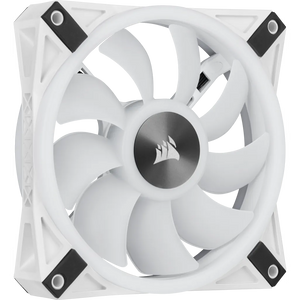 Corsair iCUE QL120 RGB 120mm PWM Triple Fan with Lighting Node CORE, White, Fan diameter: 12 cm, Voltage: 6 - 13.2 V, Product colour: White