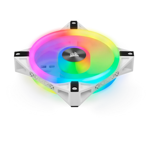 Corsair iCUE QL120 RGB 120mm PWM Triple Fan with Lighting Node CORE, White, Fan diameter: 12 cm, Voltage: 6 - 13.2 V, Product colour: White