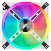 Load image into Gallery viewer, Corsair iCUE QL120 RGB 120mm PWM Triple Fan with Lighting Node CORE, White, Fan diameter: 12 cm, Voltage: 6 - 13.2 V, Product colour: White
