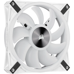 Corsair iCUE QL140 RGB 140mm PWM Dual Fan Kit with Lighting Node CORE, White, Width: 140 mm, Depth: 25 mm, Product colour: White