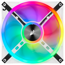 Load image into Gallery viewer, Corsair iCUE QL140 RGB 140mm PWM Dual Fan Kit with Lighting Node CORE, White, Width: 140 mm, Depth: 25 mm, Product colour: White
