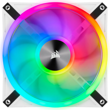 Load image into Gallery viewer, Corsair iCUE QL140 RGB 140mm PWM Dual Fan Kit with Lighting Node CORE, White, Width: 140 mm, Depth: 25 mm, Product colour: White
