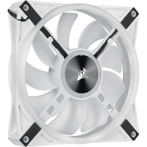 Corsair iCUE QL140 RGB 140mm PWM Dual Fan Kit with Lighting Node CORE, White, Width: 140 mm, Depth: 25 mm, Product colour: White