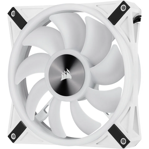 Corsair iCUE QL140 RGB 140mm PWM Dual Fan Kit with Lighting Node CORE, White, Width: 140 mm, Depth: 25 mm, Product colour: White