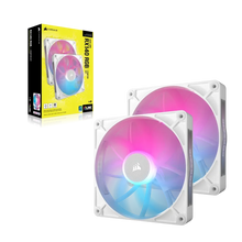 Load image into Gallery viewer, CORSAIR RX Series; iCUE LINK RX140; 140mm Fan; Dual Pack, Noise level (high speed): 36 dB, Maximum airflow: 94.7 cfm, Product colour: White
